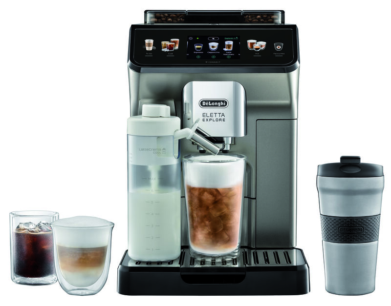 10768840-1-1.jpg De'Longhi Eletta Explore ECAM450.86.T Kaffeemaschine Titan OCCASION – Bild 1