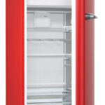 Sibir Oldtimer OT 274 FR Kühlschrank feuerrot rechts