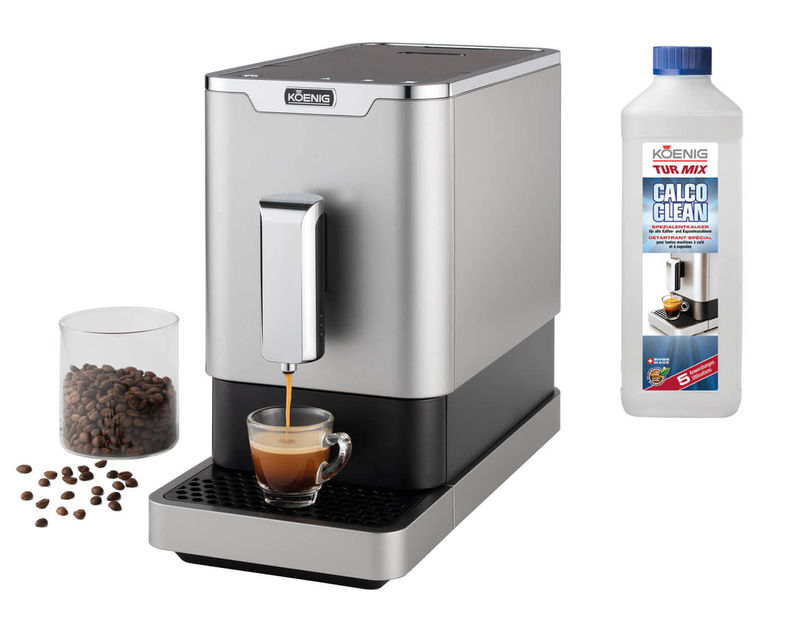 IP302645-2-1.jpg KOENIG Finessa Kaffeemaschine Vollautomat Silber inkl. Entkalker 500ml – Bild 1