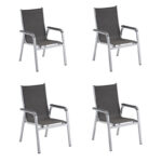 Kettler Basic Plus 4er Set Stapelsessel