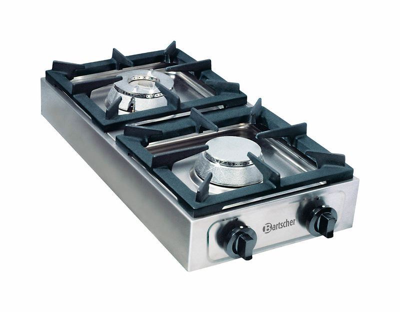 IP346232-1.jpg Bartscher Gaskocher 2 Flammen 4.5 kW / 6.5 kW mit Flüssiggasanschluss – Bild 1