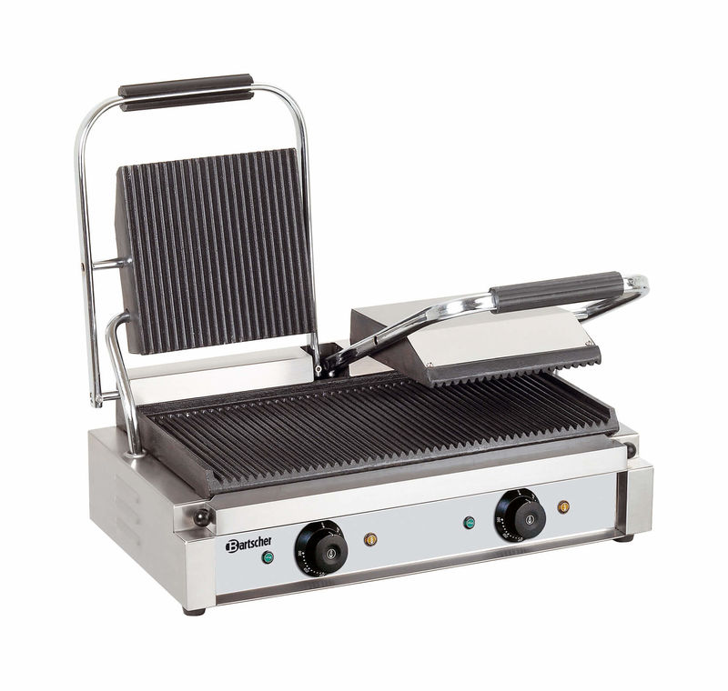 IP346625-1.jpg Bartscher Doppel-Kontaktgrill gerillt/gerillt – Bild 1