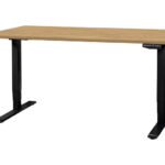Contini höhenverstellbarer Bürotisch 1.8x0.8m Eiche / Gestell Schwarz