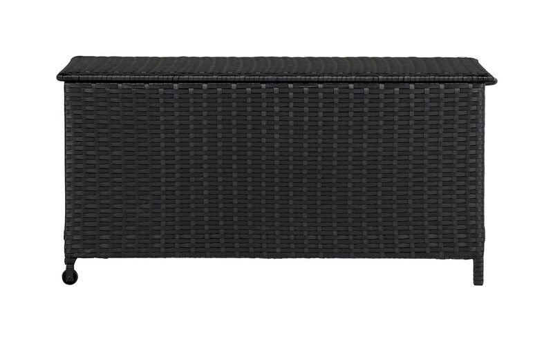 IP352460-1.jpg Schou Kissenbox SIEGER Rädern/PP/Rattan Schwarz – Bild 1