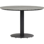 Schou Gartentisch Hector Ø113 cm Schwarz/Grau