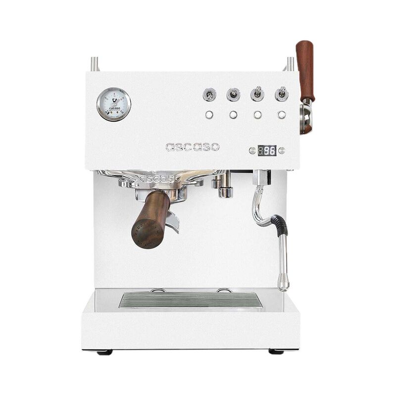 IP409431-1.jpg ascaso STEEL DUO PLUS Espressomaschine Weiss & Holz – Bild 1